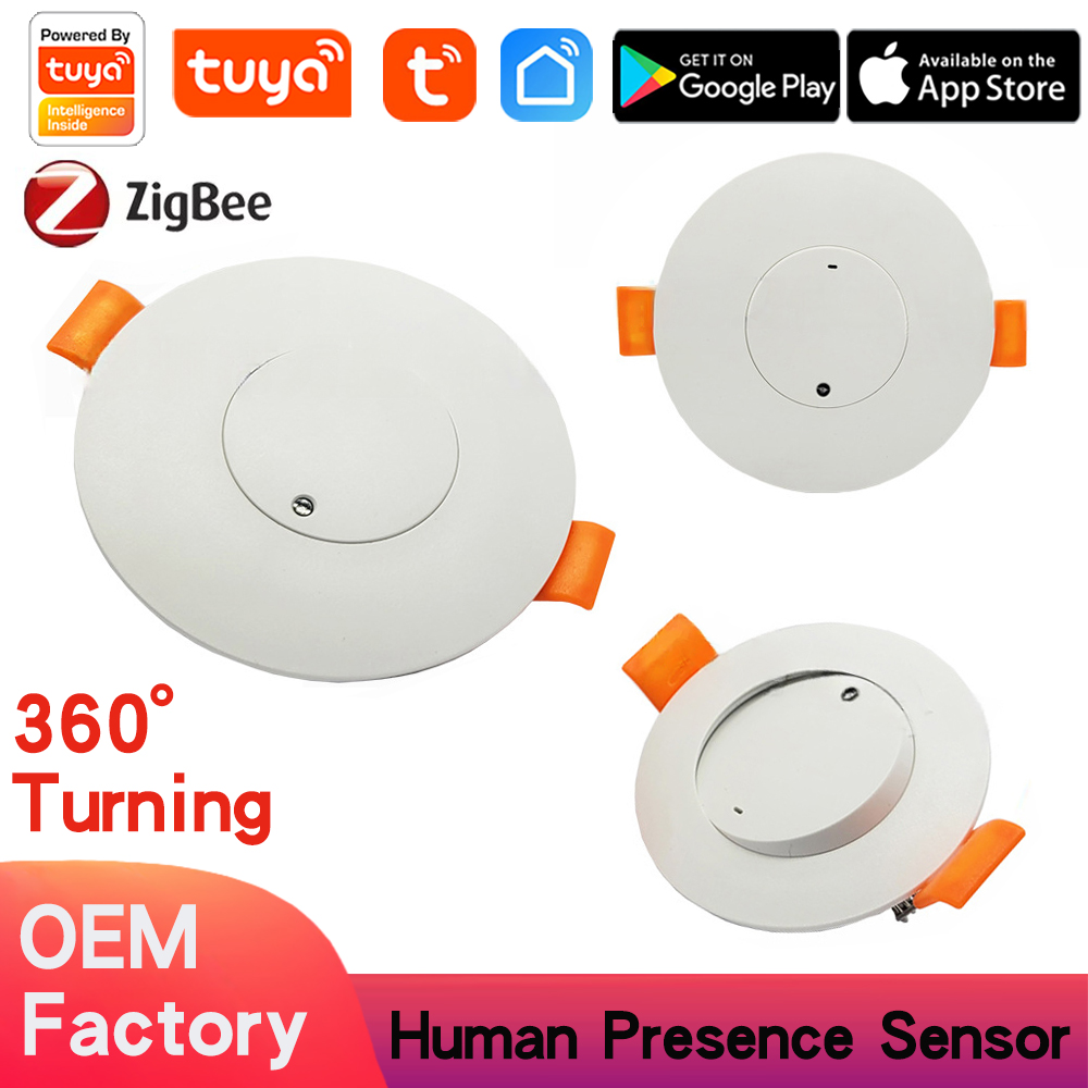 Tuya Smart WiFi Zigbee Human Presence Sensor MmWave Radar Pir Montion Sensor With Luminance Detection For Smart Home Automation