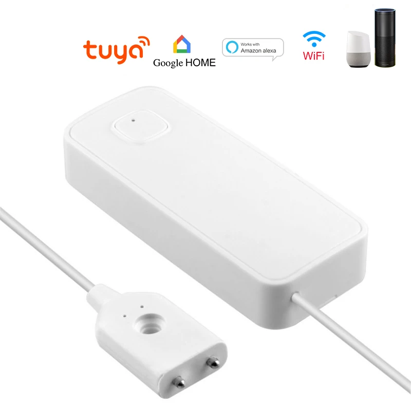 Tuya Wifi Water Leak Detector, 80dB Water Sensor Alarm, Sump Pump Leakage Alarm, Free Remote Monitoring for Water Leakage, SMS and Phone Notification,Smart Life App