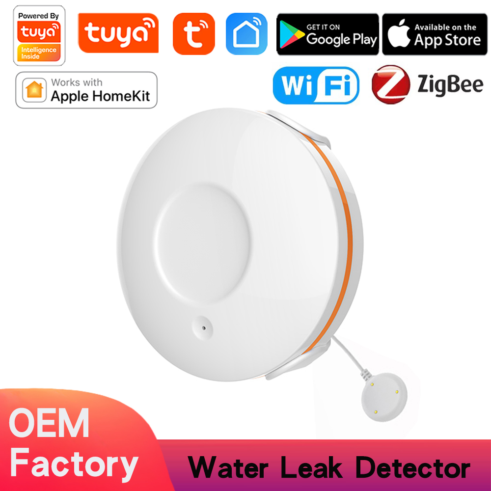 Tuya WiFi ZigBee 3.0 Water Sensor Leakage Alarm Homekit Flood Leak Detector Smart Home APP Remote Control Security Protection