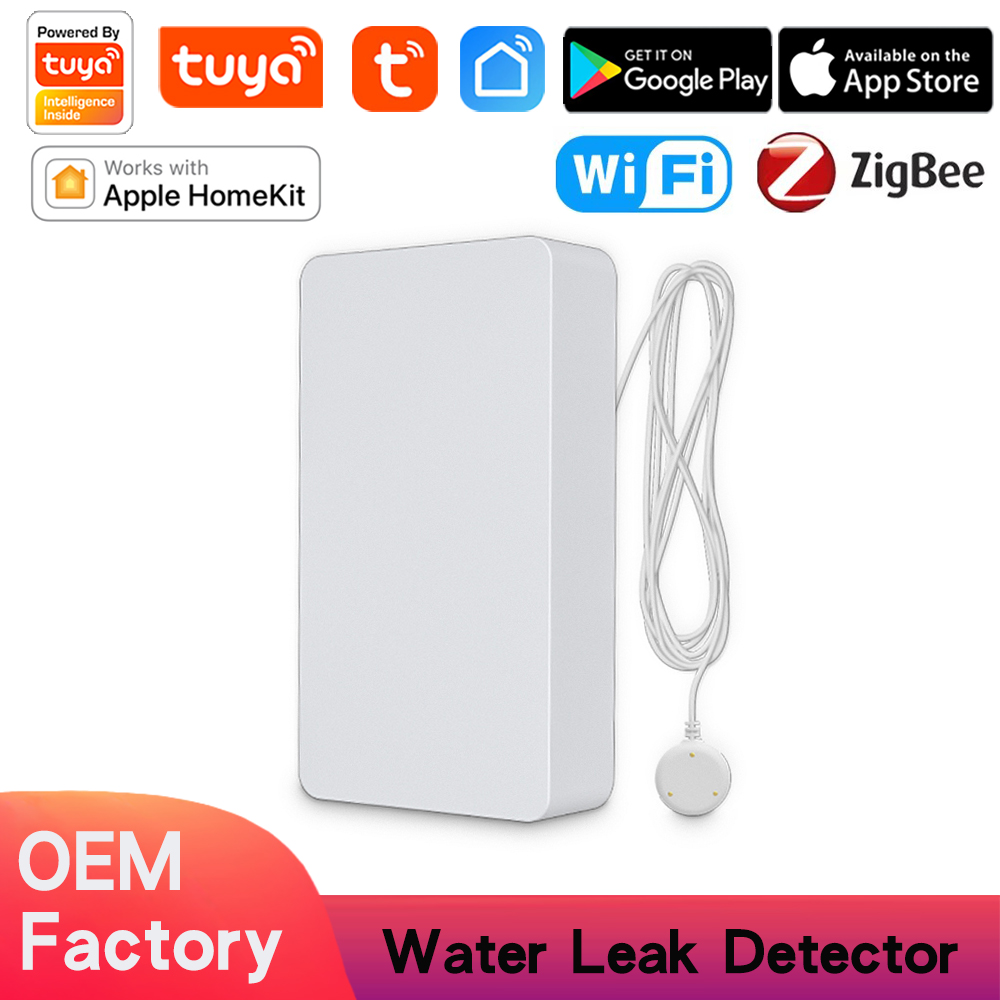 Tuya WiFi ZigBee 3.0 Water Sensor Leakage Alarm Homekit Flood Leak Detector Smart Home APP Remote Control Security Protection