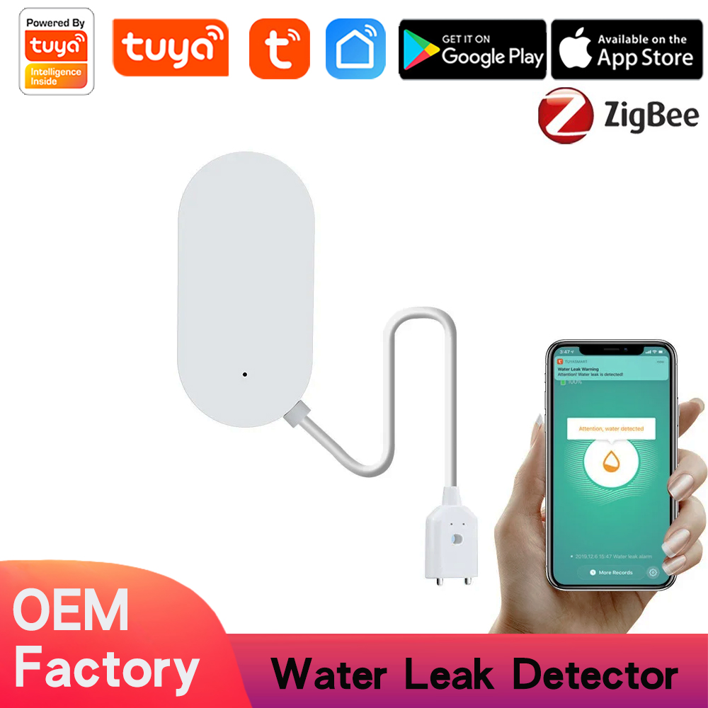 Tuya Wireless Water  Leak Sensor Graffiti Intelligent Zigbee Water Detector Smart Linkage Overflow Alarm Leakage Detection