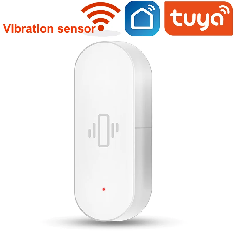 Tuya WiFi Vibration Sensor Detect moving drop Intelligent Detection Alarm Home Security System Wireless  Sensor Shock Alarm