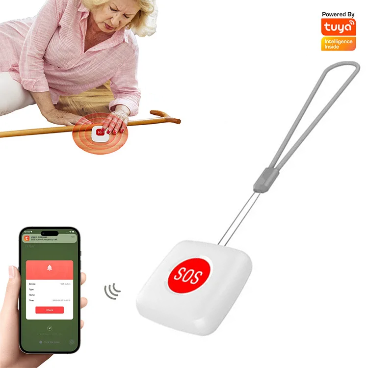TUYA ZigBee SOS Button Sensor Alarm Elderly Alarm Waterproof Emergency Panic Button Tuya Smart Life App Remote Control