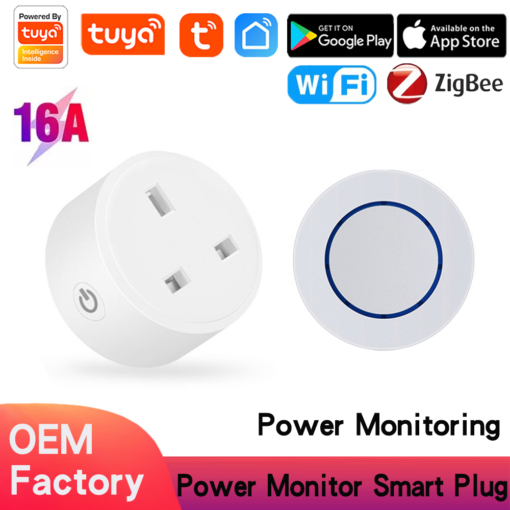 WiFi Smart Plug UK Outlet Compatible with Alexa,Google Assistant,App and Voice Control,No Required Hub,UK (16A)