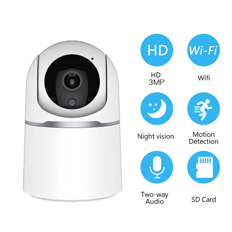 Tuya WiFi IP Camera 3MP Wireless Network Monitor Lan Full Color IR Night Vision Auto Tracking Smart Home Surveillance IP Cameras