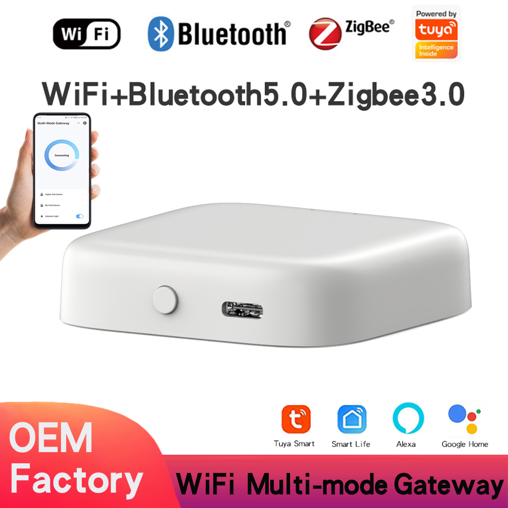 Tuya WiFi Multi-Mode Gateway ZigBee Bluetooth Gateway Hub Smart Home Bridge Support Alexa Google Home