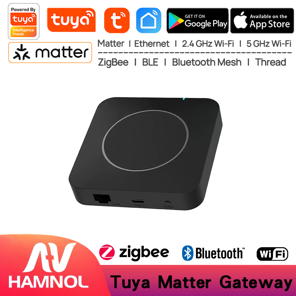  Tuya Matter Thread Zigbee Ethernet Gateway Hub Smart Switch Module Supports Zigbee 3.0 Compatible Alexa