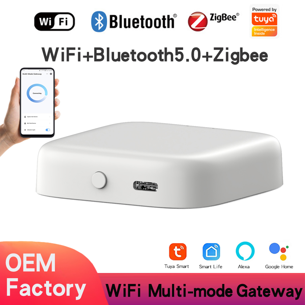 Tuya WiFi Multi-Mode Gateway ZigBee Bluetooth Gateway Hub Smart Home Bridge Support Alexa Google Home