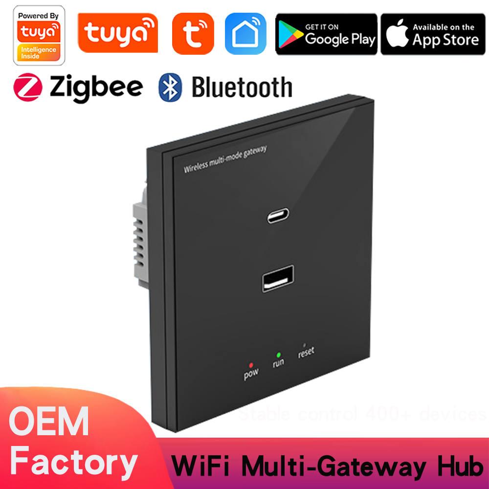 Tuya WiFi Multi-Mode Gateway Type-c ZigBee Bluetooth Gateway Hub Smart Home Bridge Support Alexa Google Home