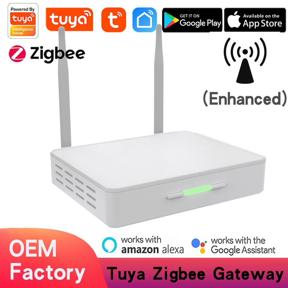 Tuya Wired Zigbee Gateway Hub RJ45 Ethernet Enhanced Signal Smart Home Bridge Support Alexa Google Home