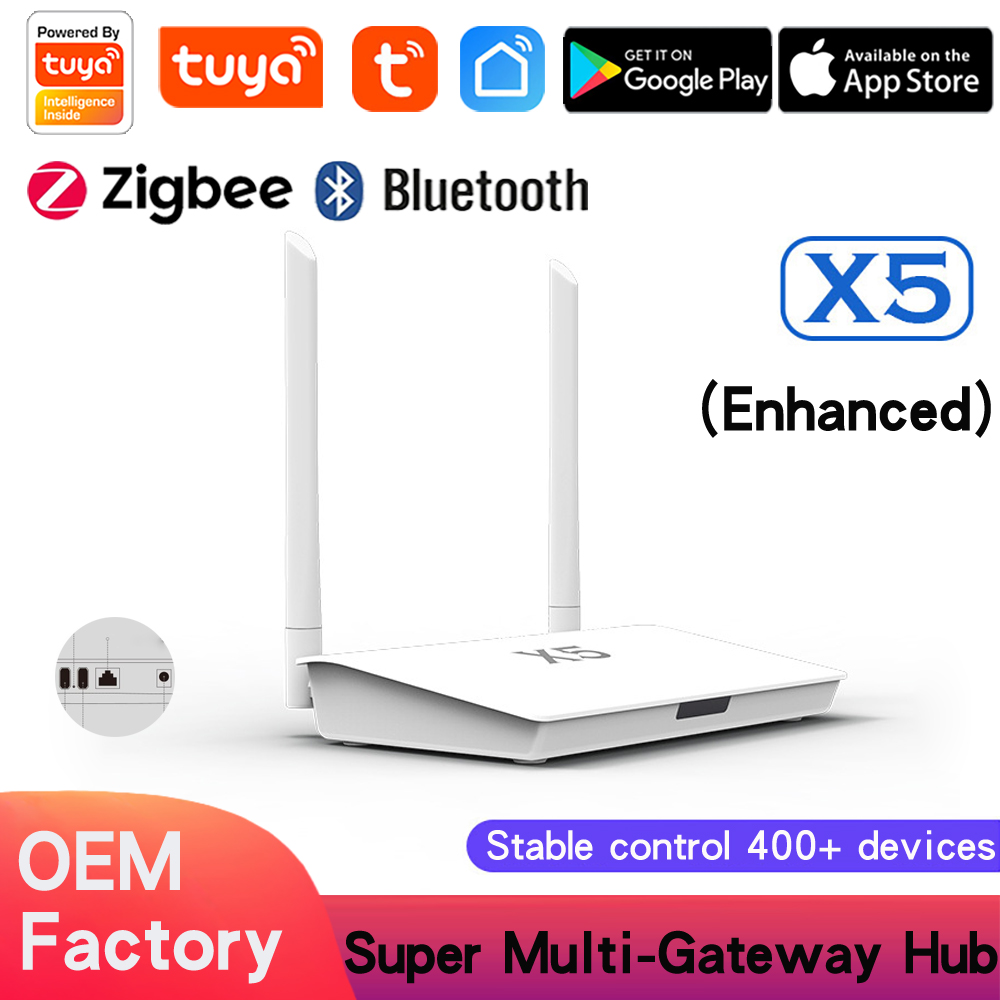 Tuya Super Multi-Mode Gateway X5 ZigBee Bluetooth Gateway Hub Bridge Enhanced With Access to 400+ Devices and Work Across Floors