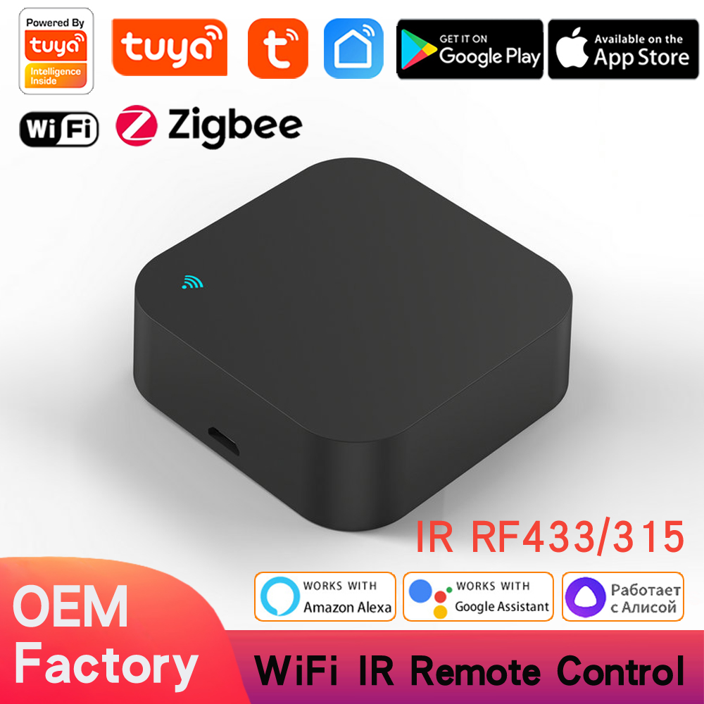 Tuya Smart Infrared WiFi Remote Controller Wireless IR+RF Controller for IR and RF TV Fan Switch Smart Home Automation Support Alexa Google Home Alice