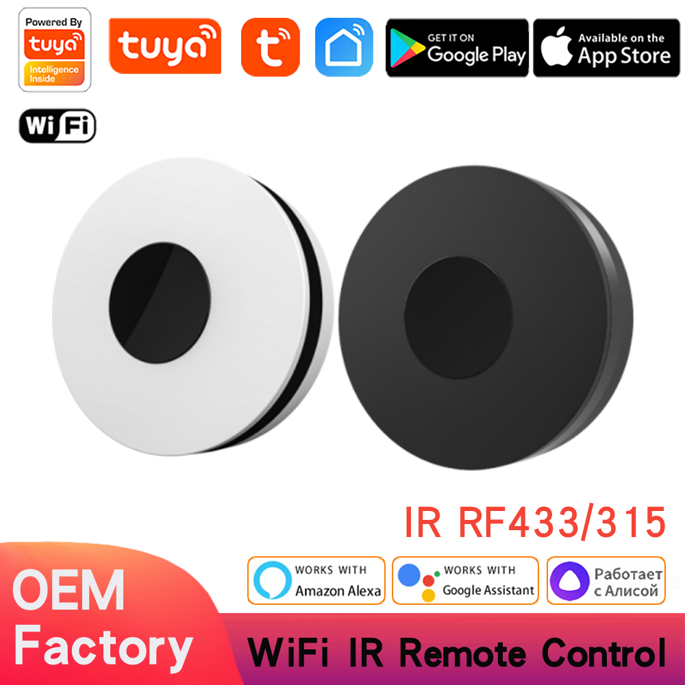 Tuya Smart Infrared WiFi Remote Controller Wireless IR+RF Controller for IR and RF TV Fan Switch Smart Home Automation Support Alexa Google Home Alice