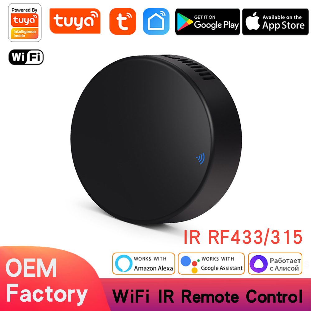 Tuya Smart Infrared WiFi Remote Controller Wireless IR+RF Controller for IR and RF TV Fan Switch Smart Home Automation Support Alexa Google Home 