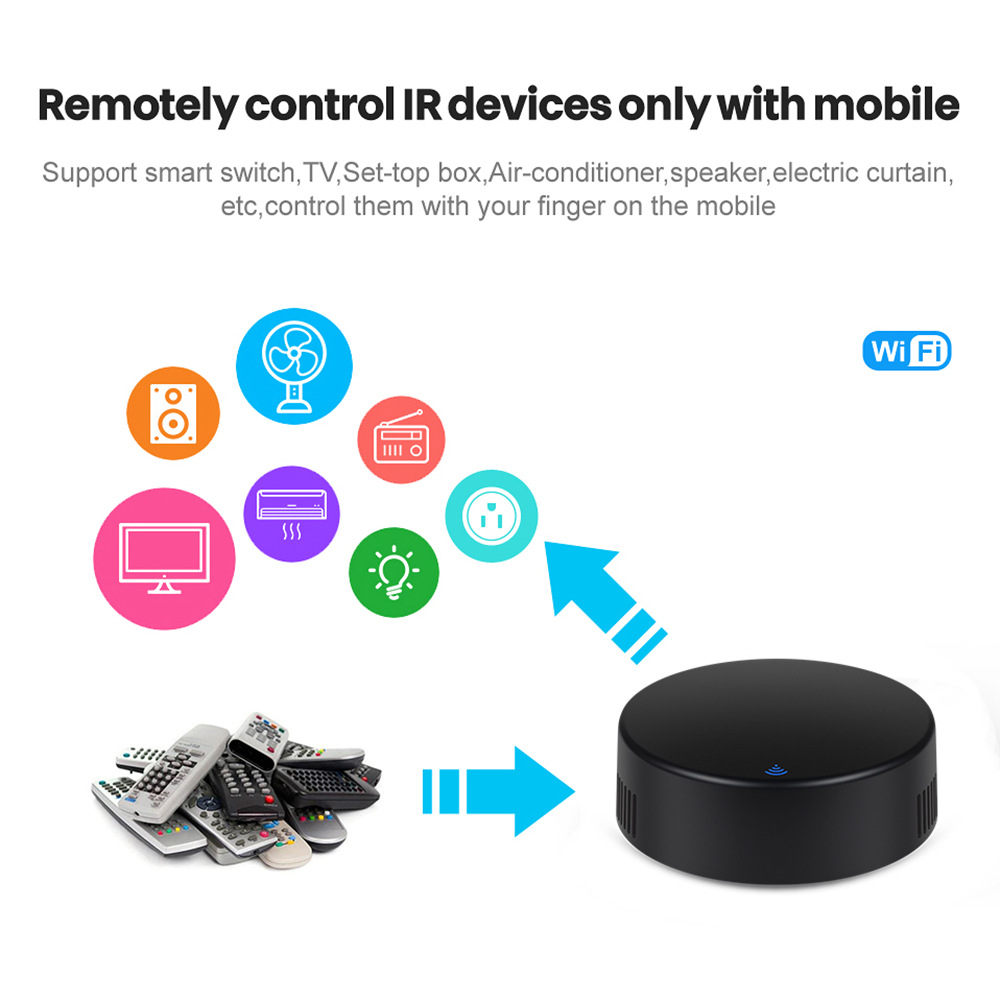Tuya Smart Infrared WiFi Remote Controller Wireless IR+RF Controller for IR and RF TV Fan Switch Smart Home Automation Support Alexa Google Home 