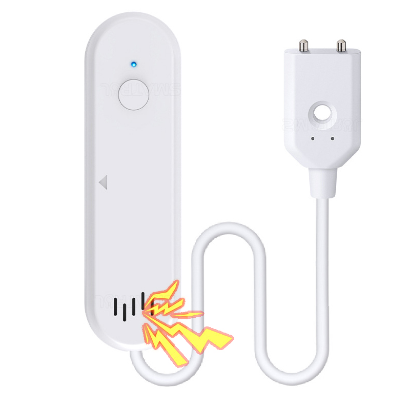 Tuya WiFi Smart Water Alarm Leak Detector with Siren - 80dB Alarm with App Alerts for Monitoring Kitchen, Bathroom, Basement Flood, Alexa, Google Home Compatible