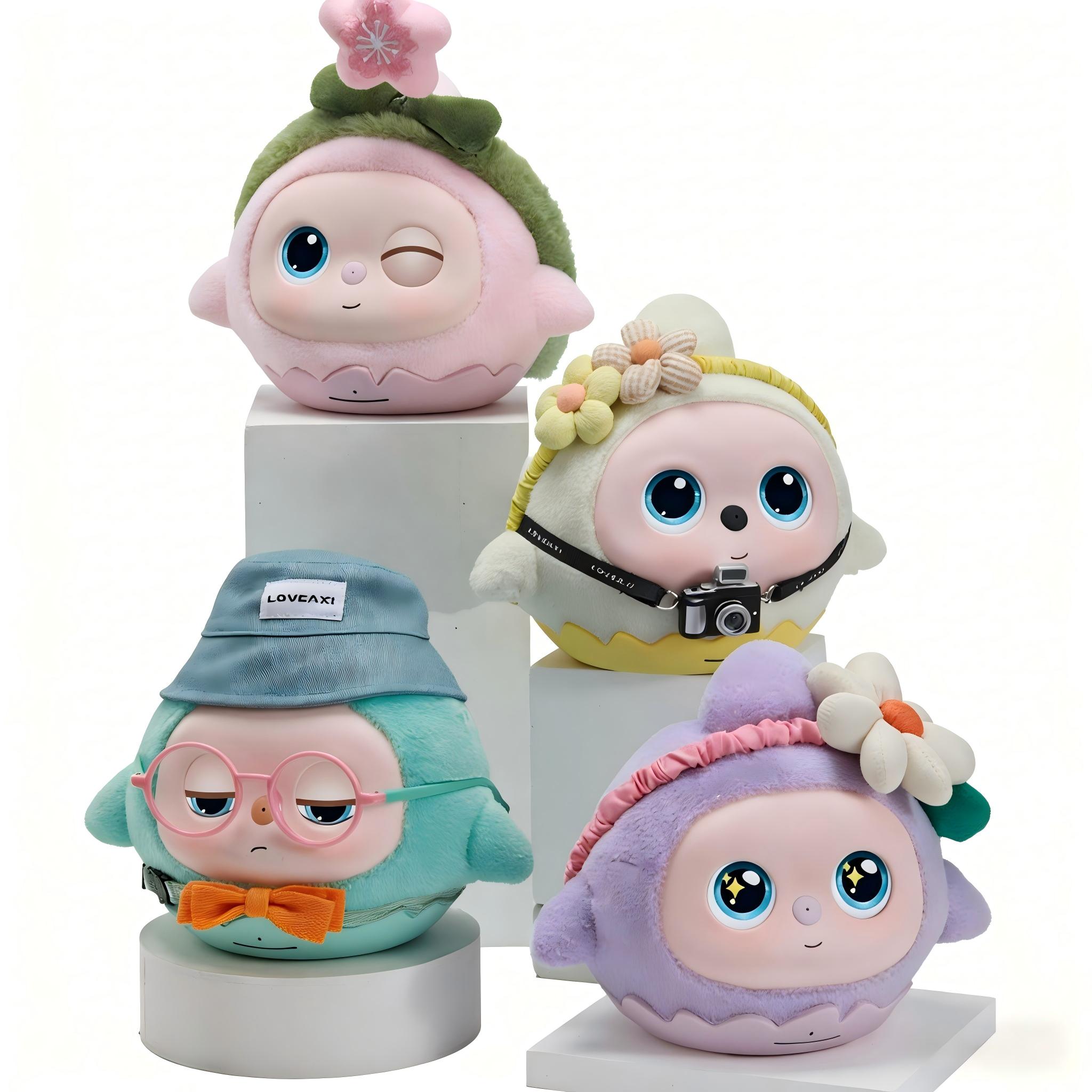 LOVIPEER Companion AI Robot Lovi Bean Bag Deepseek Smart Doll Plush Toy Dynamic Interactive Eyes Blind Box Packaging
