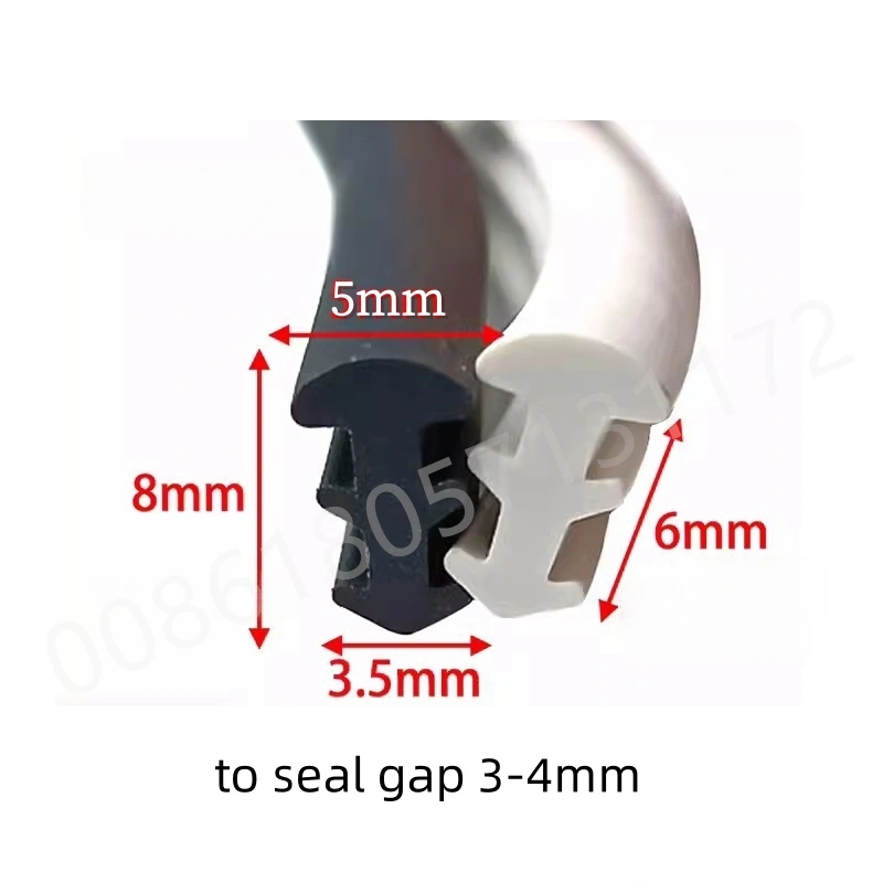 5 x 8 mm T Profile Edge Trim | Flexible PVC Seal Strip for Panel Sealing & Protection