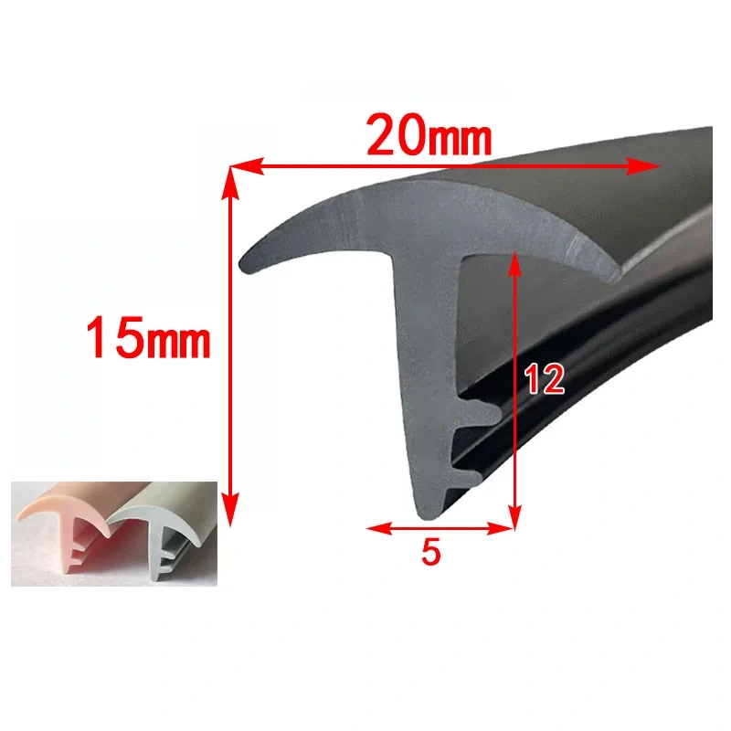 20 x 15 mm T Profile Edge Trim | Flexible PVC Push-In Edge Protector for Automotive & Industrial Applications