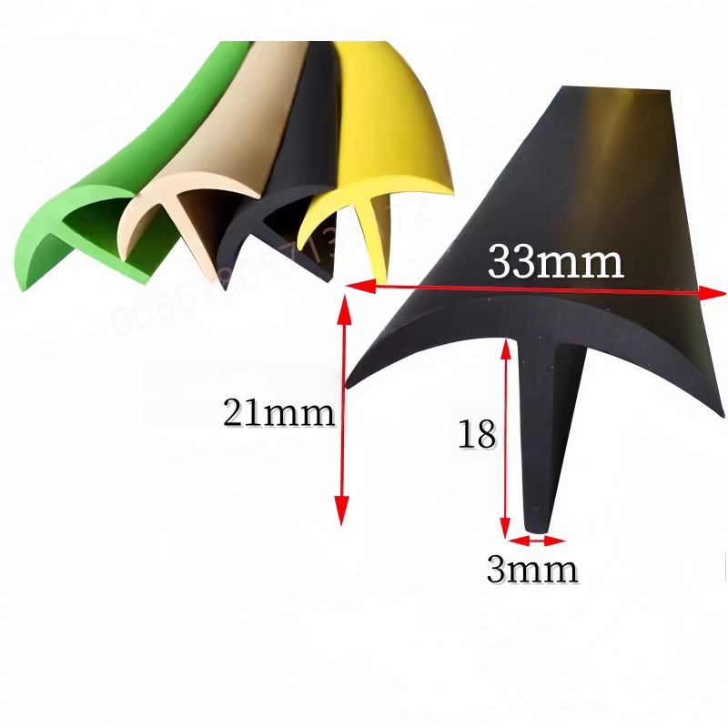 33 x 21 mm Rounded Top T Profile Edge Trim | Flexible PVC Insert Trim for Gap Filling & Edge Protection