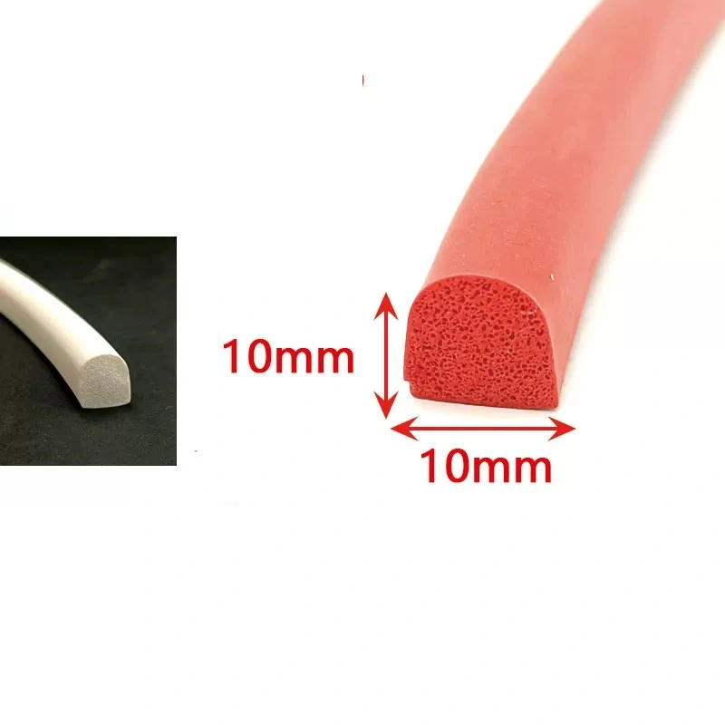10 x 10 mm Solid D Shape Silicone Sponge Seal Strip | Silicone Foam Rubber Profile