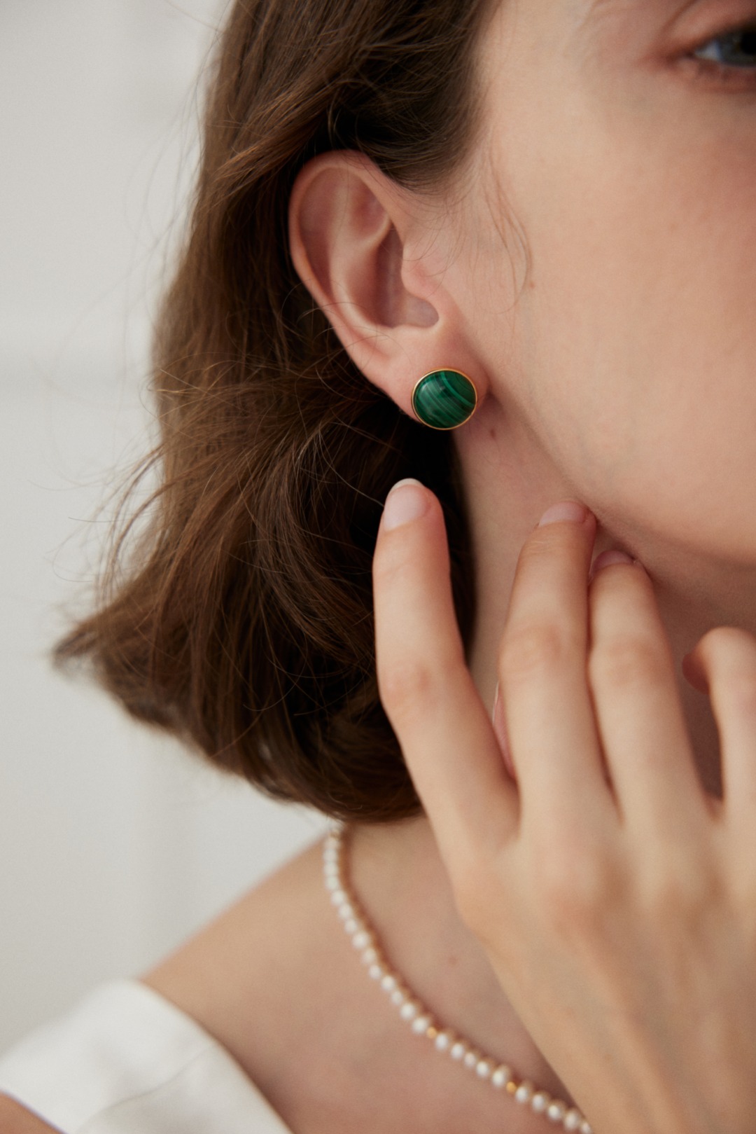 Malachite Stud Earrings