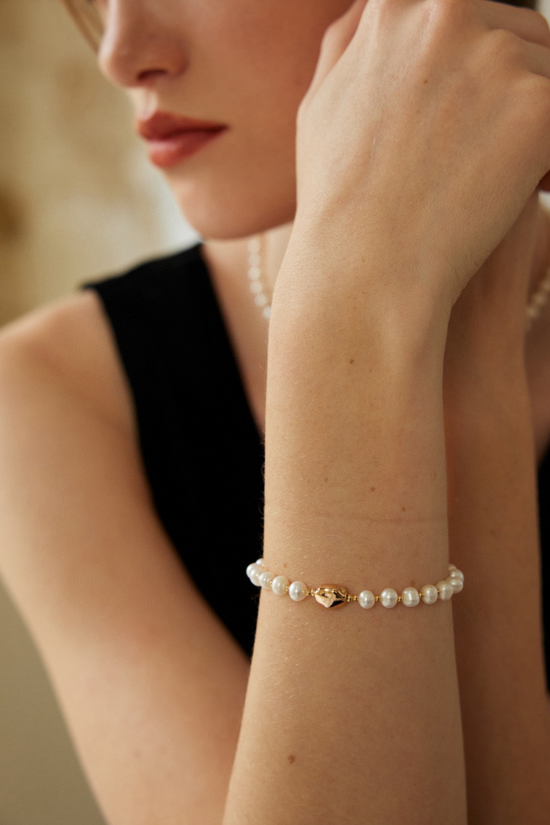 S925 Silver Simple Natural Pearl Bracelet