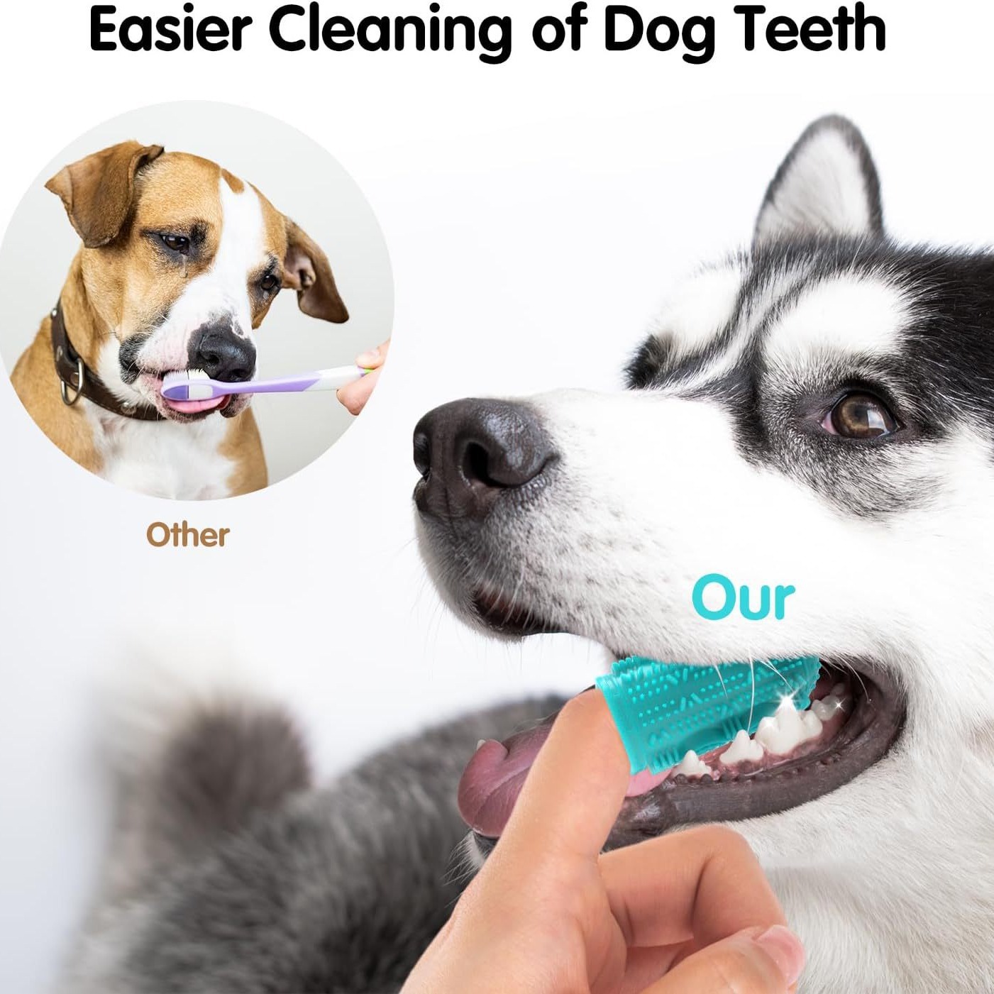 Pet Finger Silicone Toothbrush  Best Pet Teeth Cleaning Kit