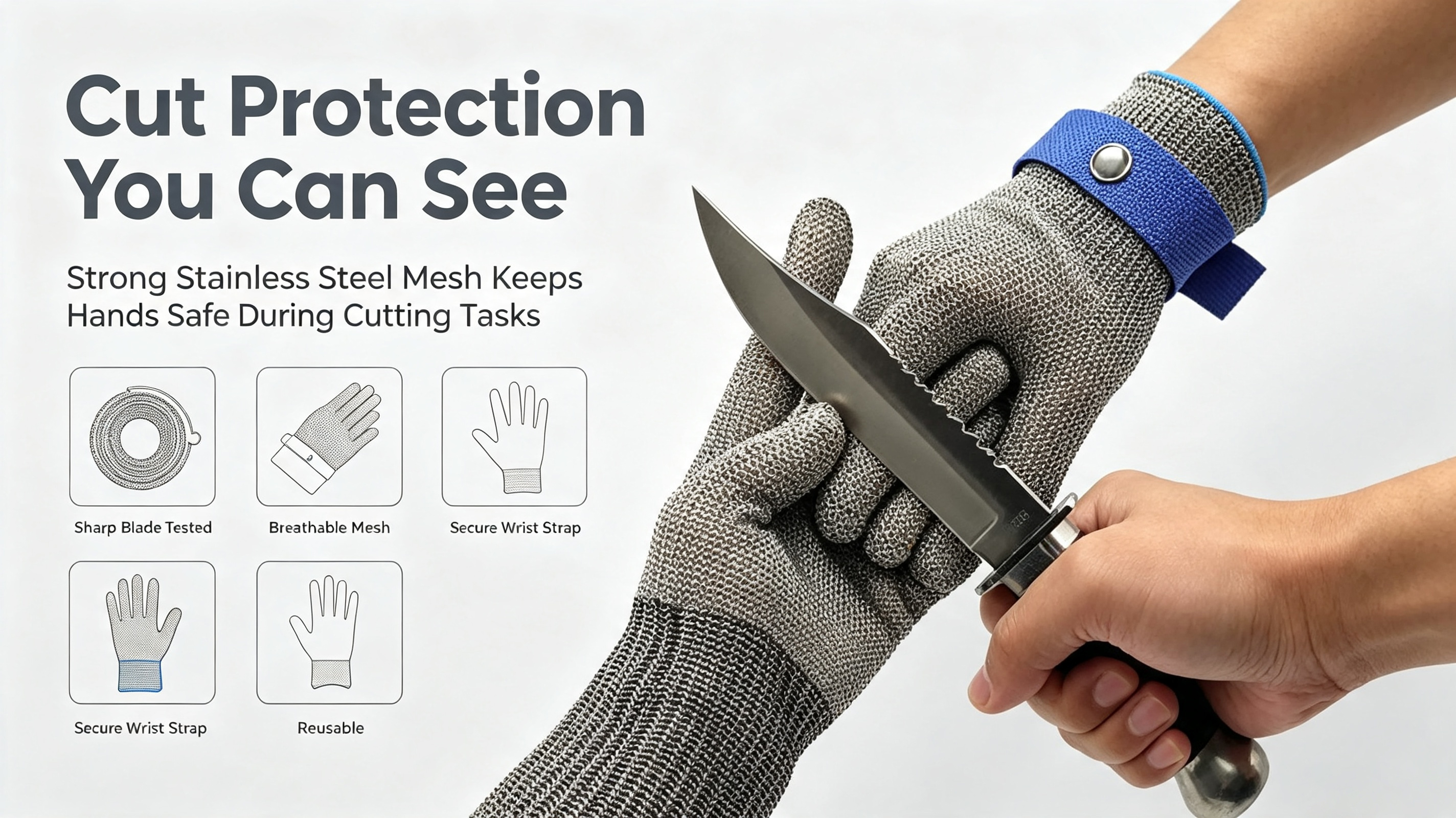 Stainless‑Steel Mesh Cut‑Resistant Gloves: Your Reliable Hand‑Protection Companion for Heavy‑Duty Work