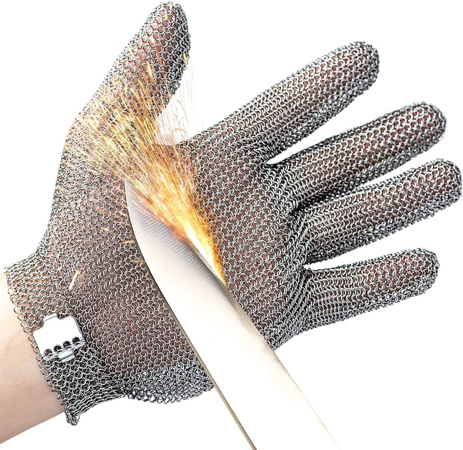 Stainless steel ring mesh glovey