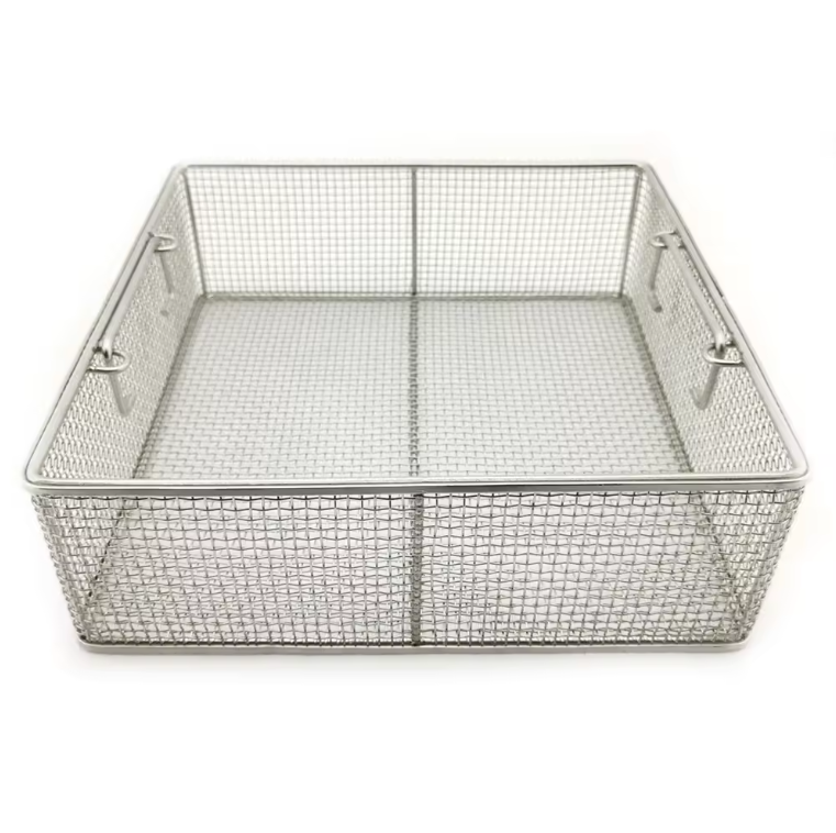 Stainless Steel Wire Basket Tray for Industrial Cleaning and Drying Processes
