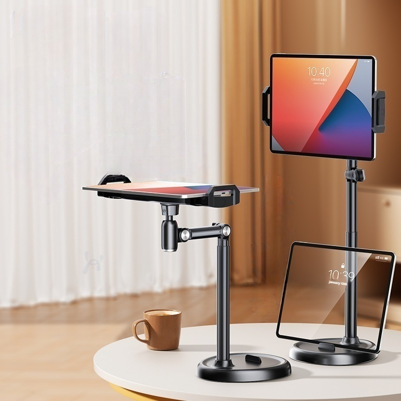 Tablet Stand, Overhead Shooting Stand for Tablets and Phones, Desktop Telescopic Holder Compatible with iPad and Mobile Phones