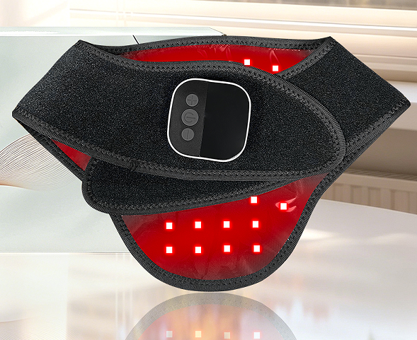 Cordless Red Light Therapy Shoulder Pad, 3-in-1 LED Beads for Neck & Upper Back Pain Relief, Built-in 3000mAh Battery