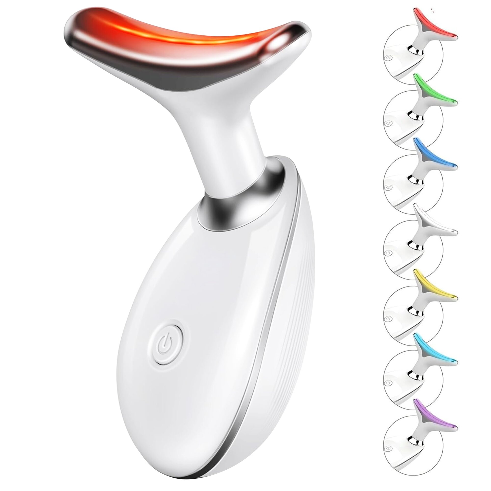 7-Color LED Face & Neck Rejuvenation Device | At-Home Skin Lifting Massager