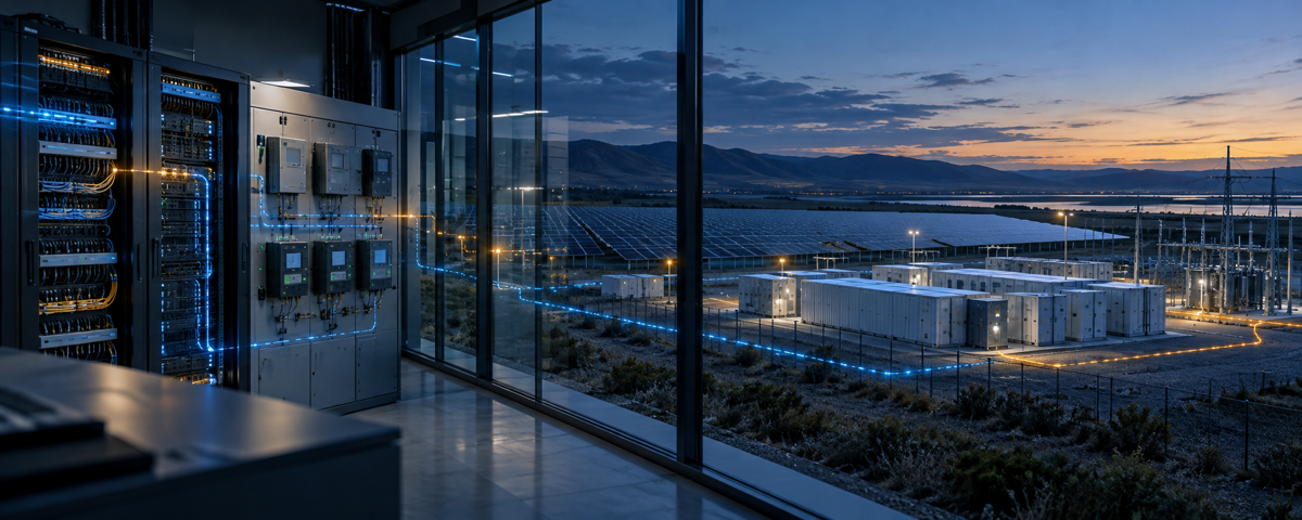 Secure digital control architecture for solar and battery assets