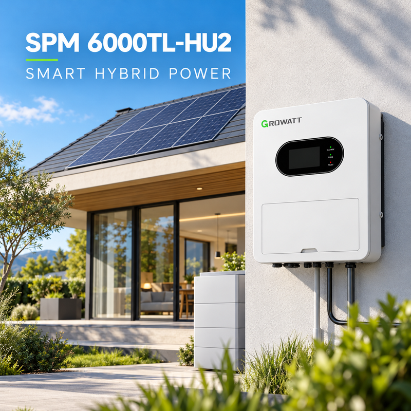 Growatt SPM 6000TL-HU2 6kW Single-Phase Low-Voltage Hybrid Inverter