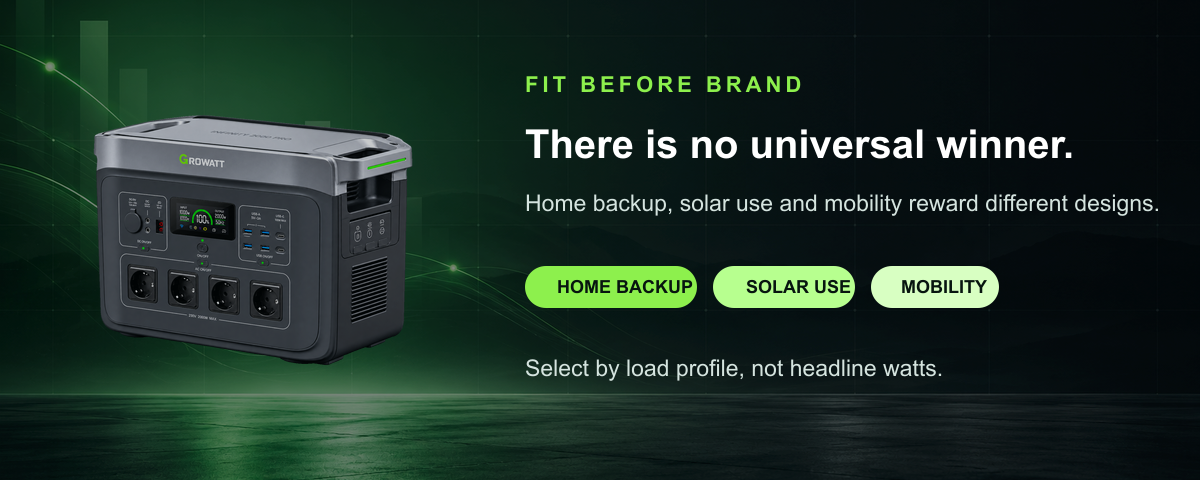 Fit before brand when selecting a portable power station