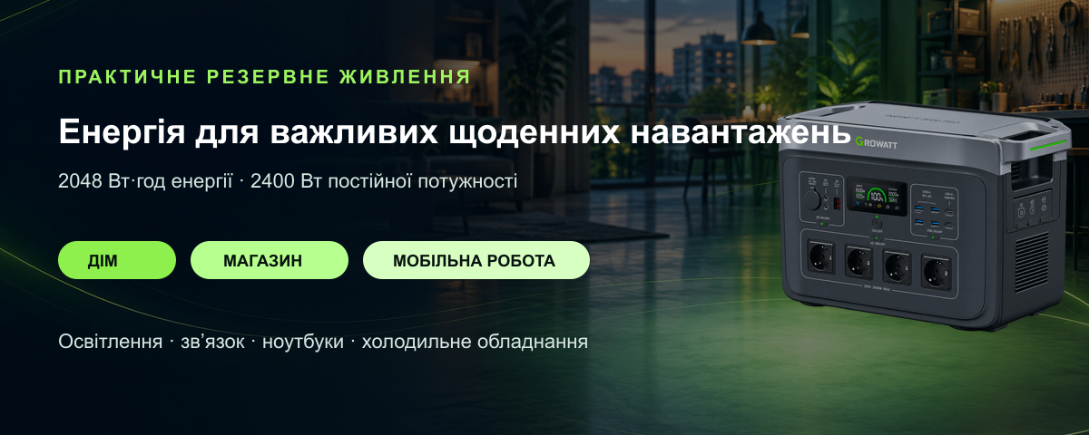 Growatt INFINITY 2000 PRO для практичного резервного живлення
