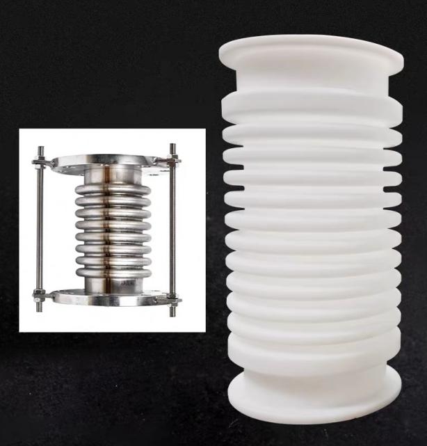 SOSHH powder handling PTFE expansion soft joint with zero metal contamination flare face