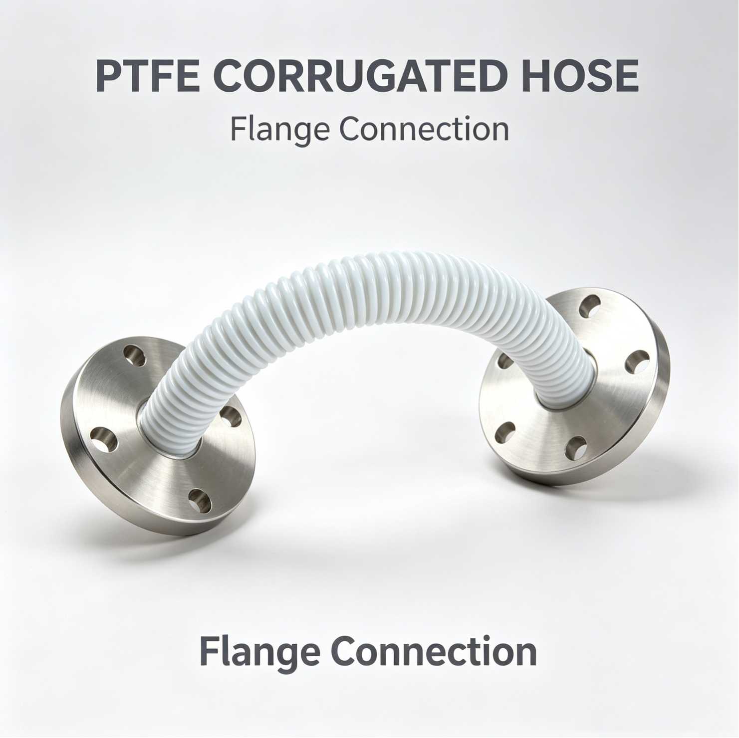 Pure PTFE Convoluted Bellows Hose for Precision Load Cell Connections