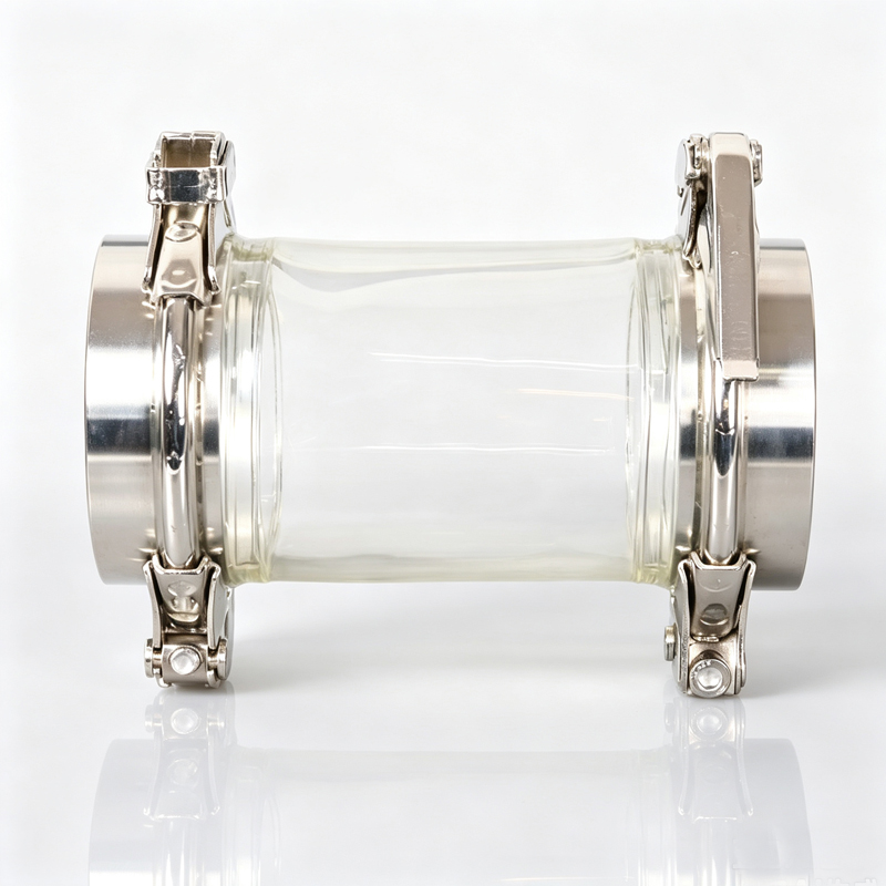 Sanitary Tri-Clamp Clear Ether-TPU Flexible Connector for Powder Handling