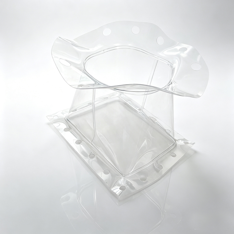 SOSHH custom square-to-round polyether TPU flexible transition connector for vibrating hopper to circular chute