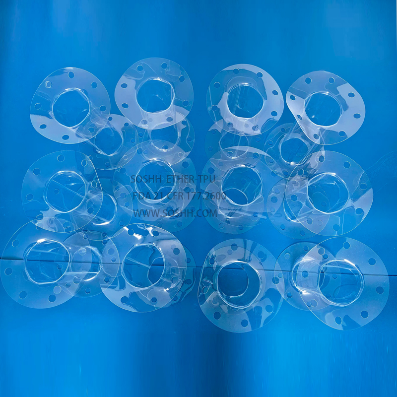 Custom micro-bore sanitary flexible sleeves from 25mm to 89mm ID for loss-in-weight feeders and dosing lines