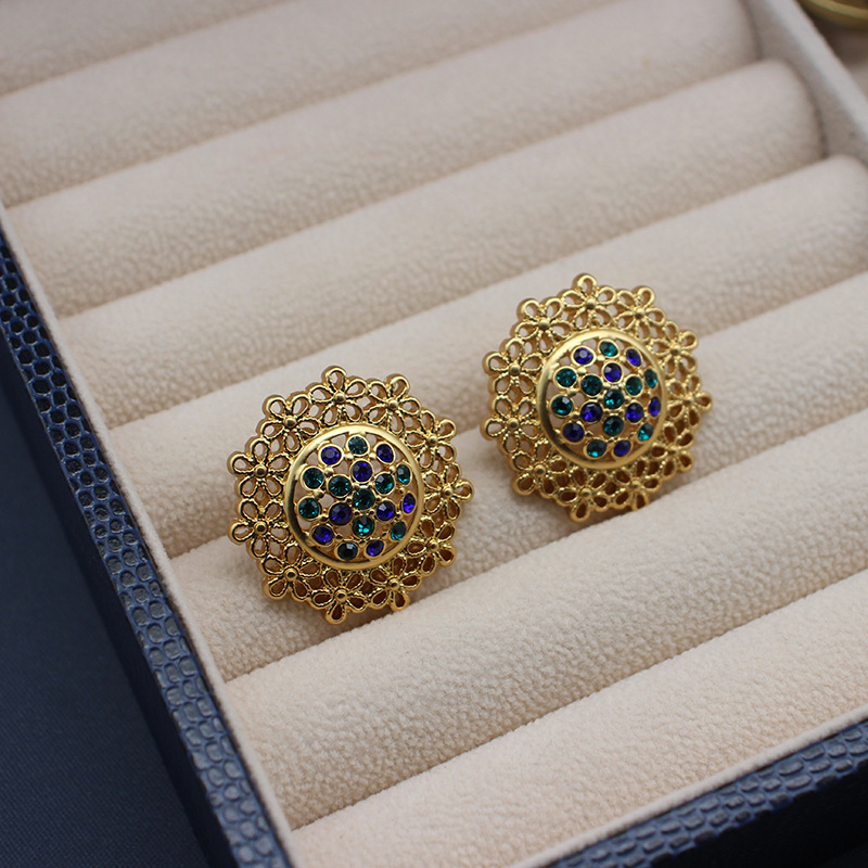 Treasure Vintage Shop Vintage Jewelry Juliana Vintage Brooch Earnail Set Colorful Rhinestone Match