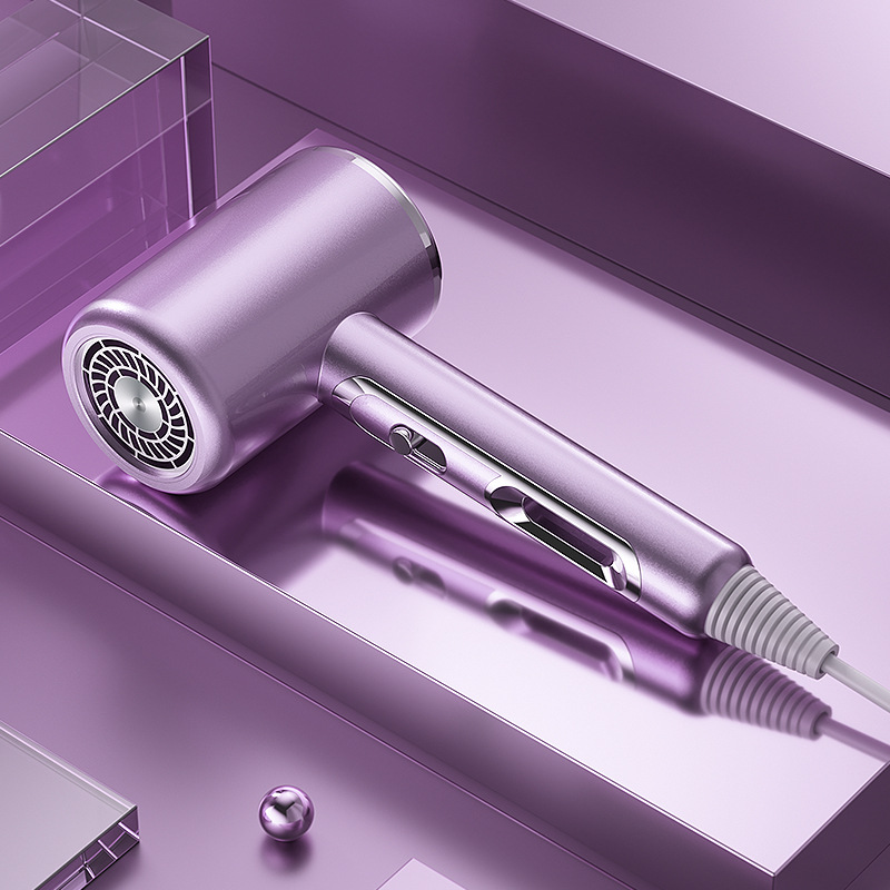High Speed Hair Dryer 1600W Ionic Blow Dryer with 3 Heat Settings, Overheat Protection, Concentrator Nozzle for Home & Travel