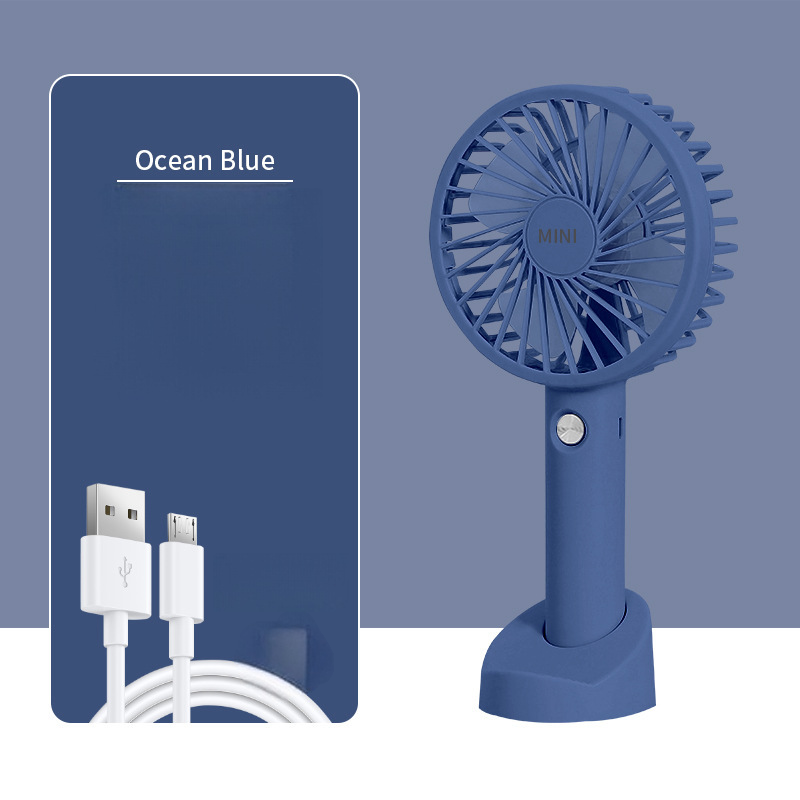 1200mAh Handheld Fan with Base | 3-Speed Wind & USB Cable for Home & Desk