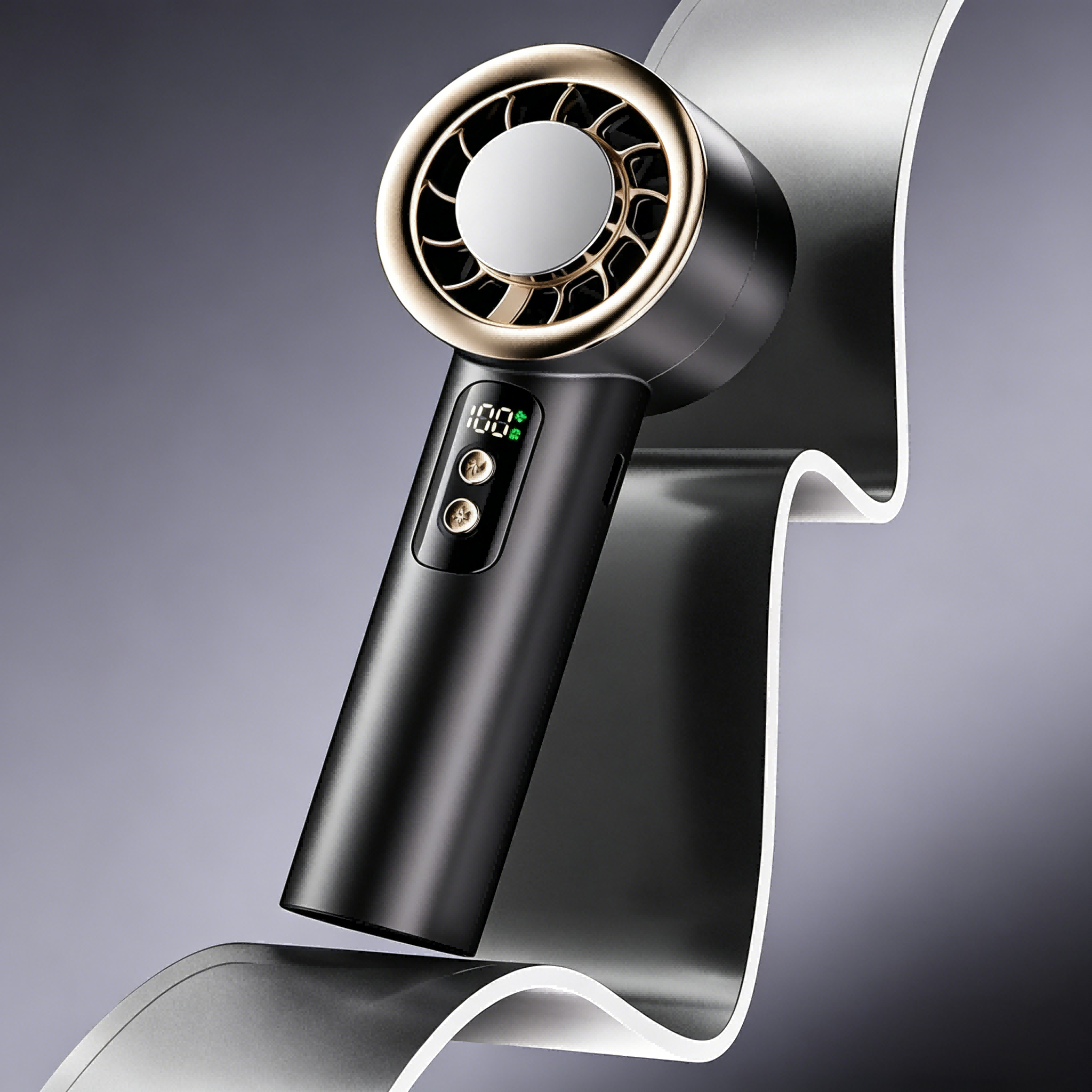 2026 New Ice Cold Wind Handheld Fan | Semiconductor Refrigeration, 3-in-1 (Handheld/Desktop/Neck Hanging), Ultra-Long Battery, Quiet Operation for Summer Cooling