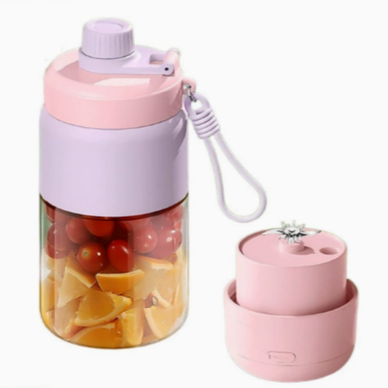 800ml Thickened Glass Juicer Cup, BPA-Free, 2-Hour Fast Charge, USB Rechargeable Personal Blender with Carry Strap & Sip Lid, Large Capacity Wireless Smoothie Blender