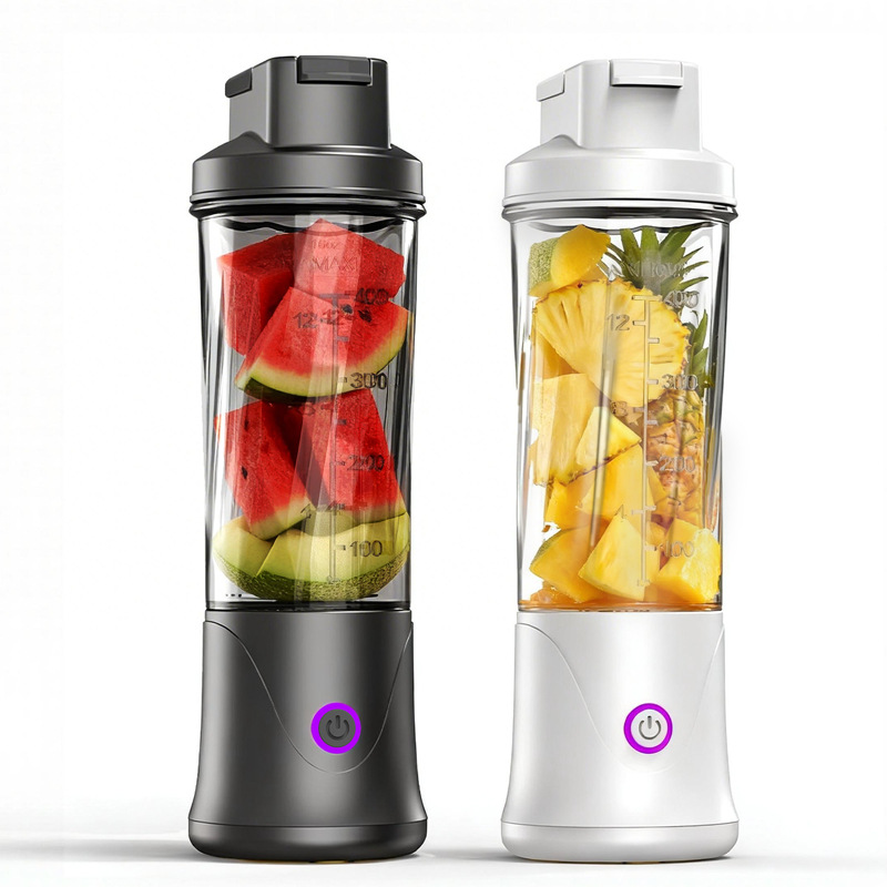 12-Blade Stainless Steel Juicer Cup, 2-in-1 Blender & Sipping Cup with Scale Mark