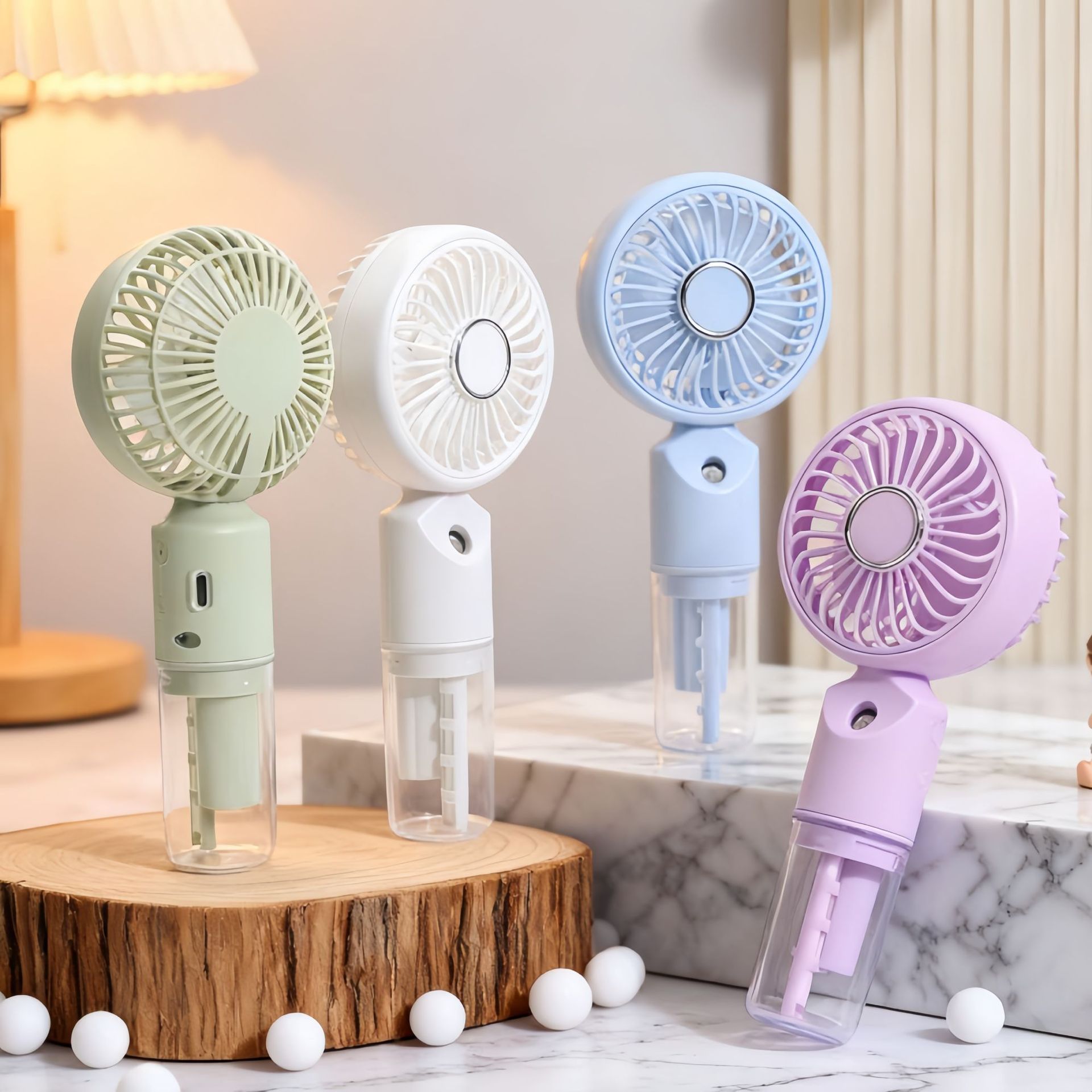 Cute Fruit Mist Handheld Fan, 2-in-1 Portable USB Rechargeable Fan with Water Spray, Personal Cooling & Hydrating Fan for Face, Summer Essential for Dry Skin